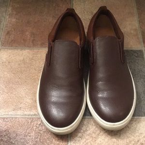 Frye leather slip on shoes